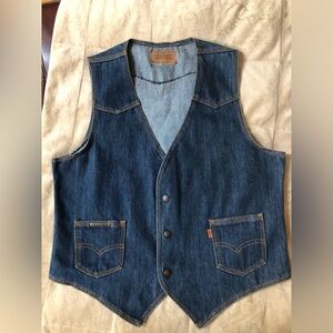 Vintage Levi Strauss & Co. Blue Jean Vest. Large.